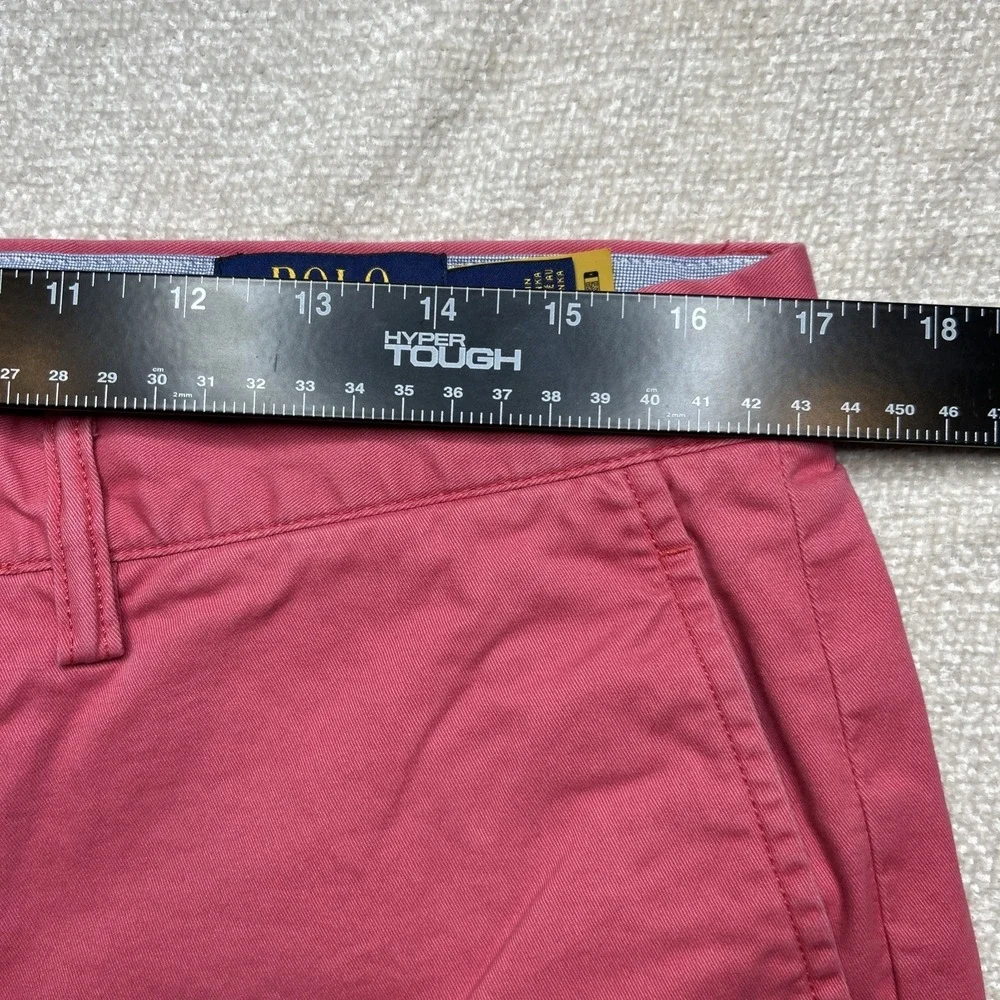 Polo Ralph Lauren Mens Coral Stretch Classic Fit Chino Shorts 34 Preppy Style